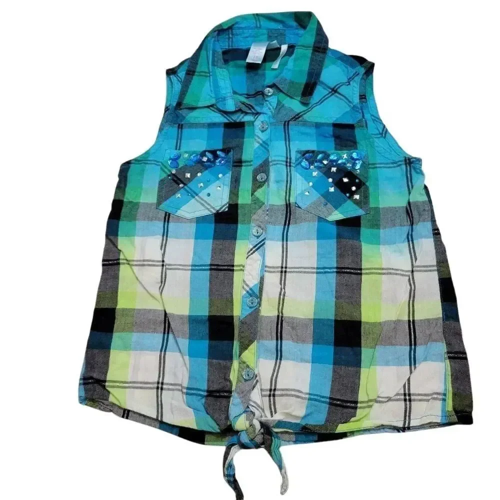 Justice buttondown shirt 12